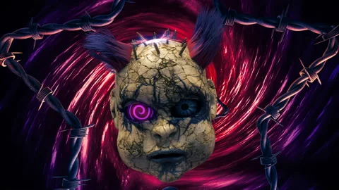 Abandoned Punk Doll VJ Loop Stock Footage 105322977