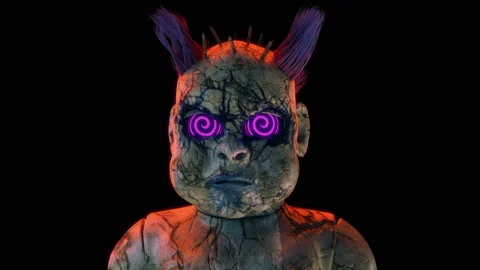 Abandoned Punk Doll VJ Loop Stock Footage 115954881