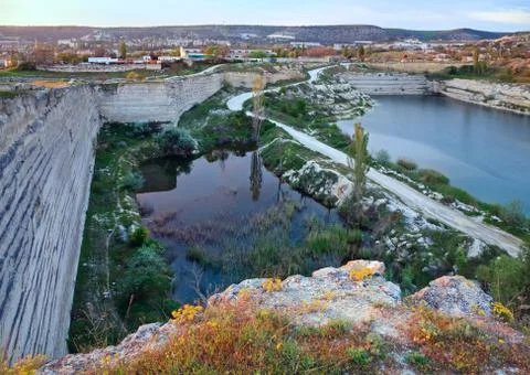 Abandoned quarries Stock Photos