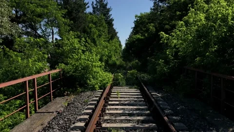 Abandoned rail track. Vídeos de archivo 134525736
