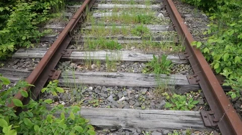 Abandoned railroad Stock Footage 63500970