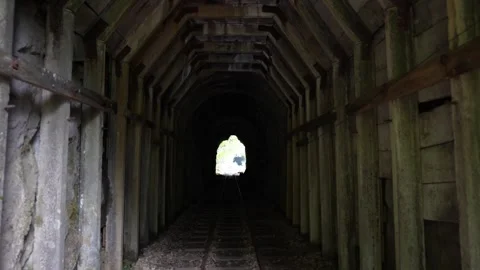Abandoned Railway Line Deep in the Forests of Alishan Mountains, Taiwan Stock Footage 293508075