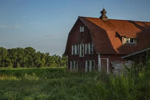 Abandoned Red Barn Fotos Stock