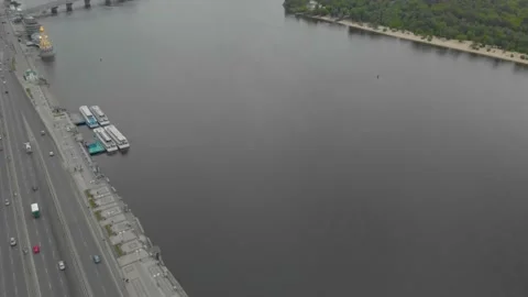 Abandoned River Bridge Stock Footage 131109418