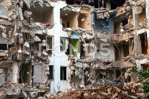 Abandoned Rundown Building Construction Area Stock Photos