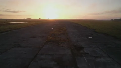 Abandoned Runway Stock Footage 171867570