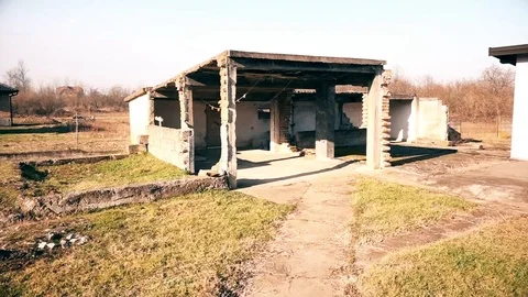 Abandoned Rural household Video stock 96197319