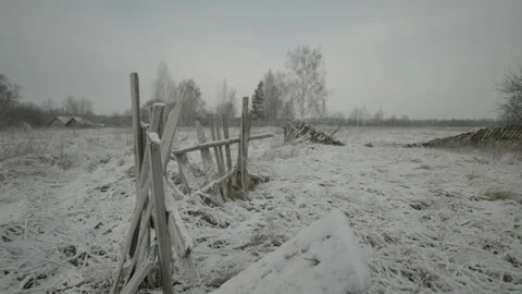 Abandoned Russian village. Apocalypse. Slums, poverty. Stock Footage 168494614