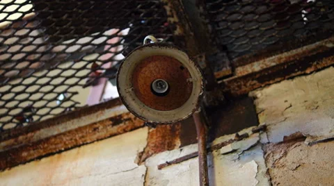 Abandoned rusty iron pipes construction Video stock 57323483