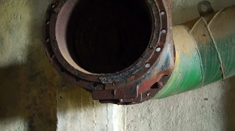 Abandoned rusty iron pipes construction Video stock 57323569