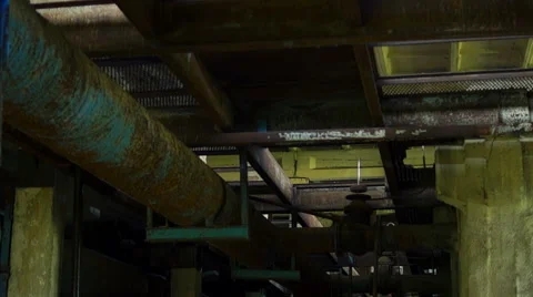 Abandoned rusty iron pipes construction Video stock 57324667