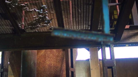 Abandoned rusty iron pipes construction Video stock 57324693