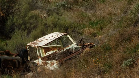 Abandoned Rusty Old Vehicle Stock Footage 125645185