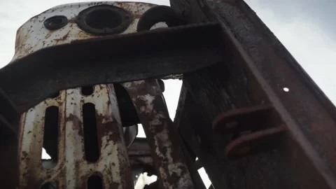 Abandoned rusty radioactive equipment of the soviet union. Stock Footage 183268980