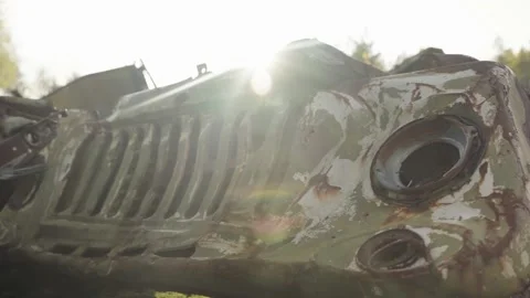 Abandoned rusty radioactive equipment of the soviet union. Stock Footage 183268988