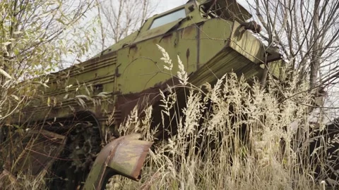 Abandoned rusty radioactive equipment of the soviet union. Stock Footage 183270951