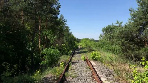 Abandoned rusty railway Stock Footage 134525723