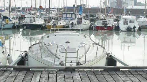 Abandoned sailing boat Stock Footage 25491793