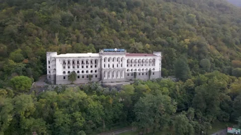 An abandoned sanatorium in Abkhazia Stock Footage 220820106