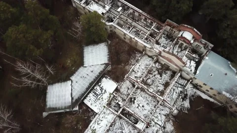 Abandoned sanatorium in the forest Stock Footage 146204439