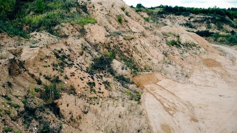 Abandoned sand quarry Vídeos de archivo 128525716