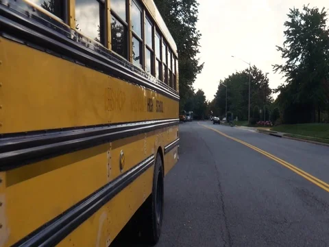 Abandoned School Bus Stock Footage