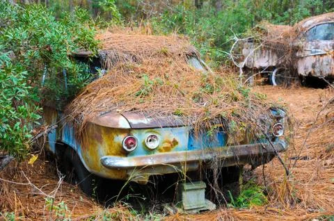 Abandoned Scrap Car Stock Photos