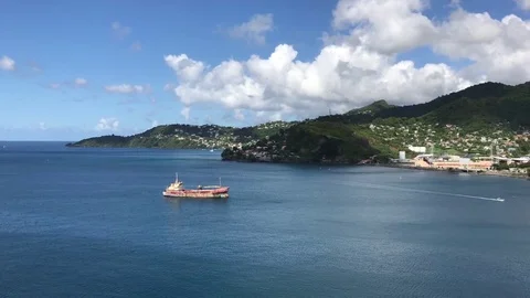 Abandoned ship, Grenada Stock Footage 73304027