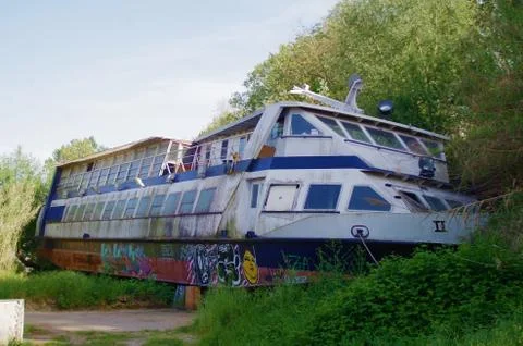 An abandoned ship Stock Photos
