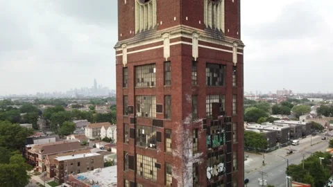 Abandoned skyscraper Stock Footage 158897389