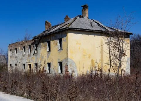 Abandoned Soviet era army base near Szentkirlyszabadja, Hungary Stock Photos