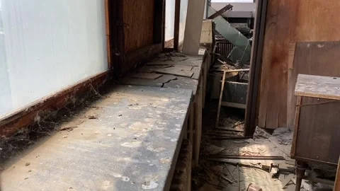 Abandoned Soviet Office with Old Computers and Dusty Furniture Stock Footage 281520250