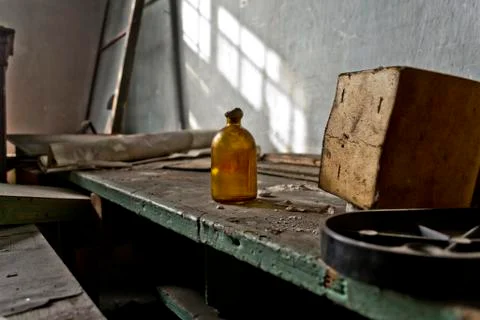 Abandoned Soviet school Stock Photos