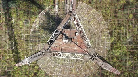 Abandoned station for studying the ionosphere. Stock Footage 210197408