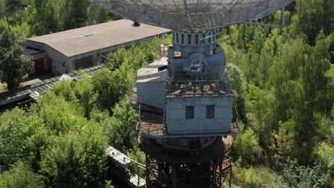 Abandoned station for studying the ionosphere. Video stock 210198435