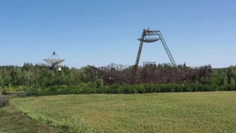 Abandoned station for studying the ionosphere. Stock Footage 210201555