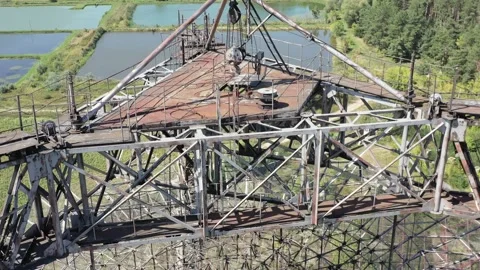 Abandoned station for studying the ionosphere. Stock Footage 210204572