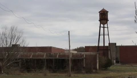 Abandoned Steel Mill Stock Footage 2645052