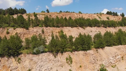 Abandoned stone quarry Stock Footage 91104476