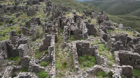 Abandoned Stone Village Stock Footage 332367897