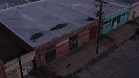 Abandoned Storefront Warehouse, Bryan, Texas, USA Stock Footage 142110556
