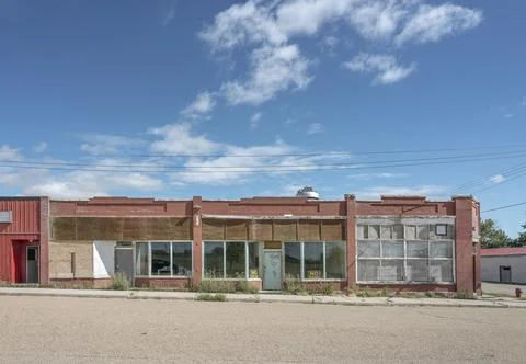 Abandoned Storefronts in Gleichen, Alberta Stock Photos