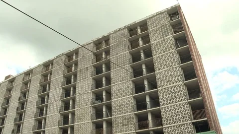 Abandoned storeyed building Stock Footage 84509308