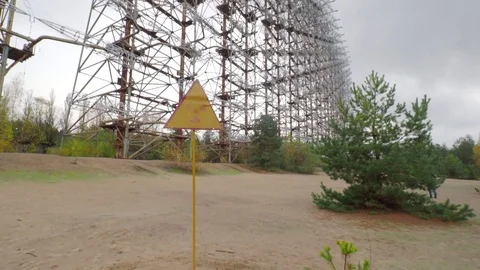 Abandoned strategic radar station in ghost town Pripyat Ukraine Stock Footage 83203304