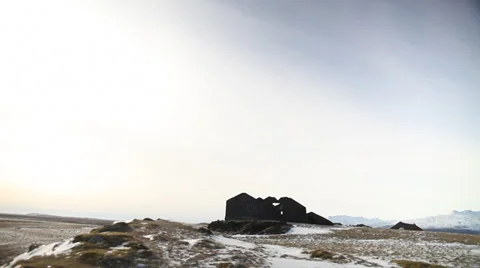 Abandoned structure in Iceland Video stock 36369100