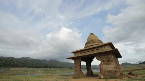 Abandoned stupa Video stock 155852304