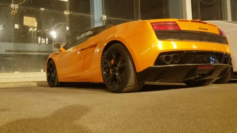 Abandoned Super Car in Riyadh Stock Footage 136333369