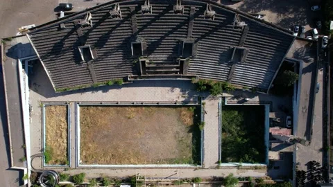 Abandoned swimming pool Stock Footage 213257244