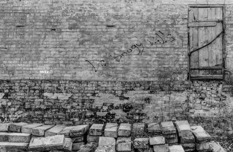 Abandoned textured wall Foto stock