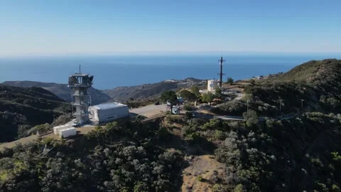 Abandoned Tower with Ocean Background Stock Footage 166525082